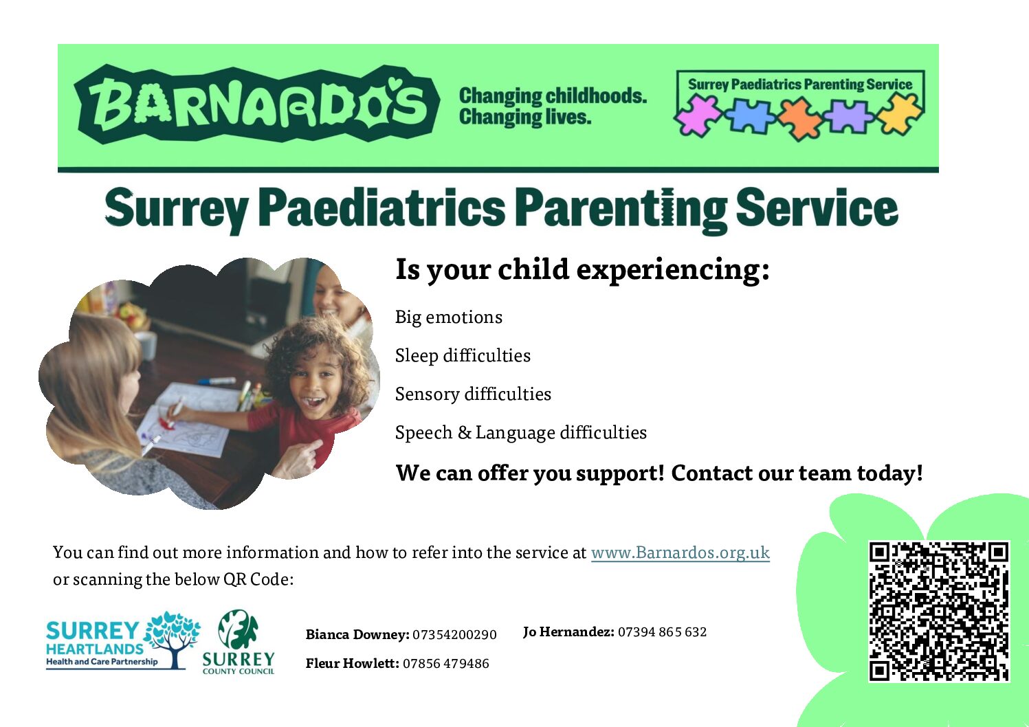 Poster Surrey Paediatrics Paernting Service